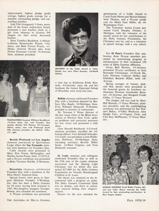 Cable Award, Founders Day Head Alumnae Group Events, Continued