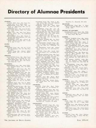 Directory of Alumnae Presidents