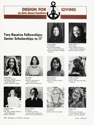 Design for Giving: Two Receive Fellowships; Senior Scholarships to 17