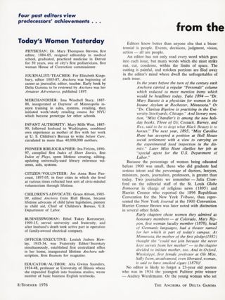 From the Anchora: Unforgettables