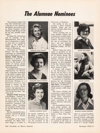 The Alumnae Nominees