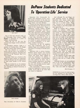 DePauw Students Dedicated to 'Operation Life' Service