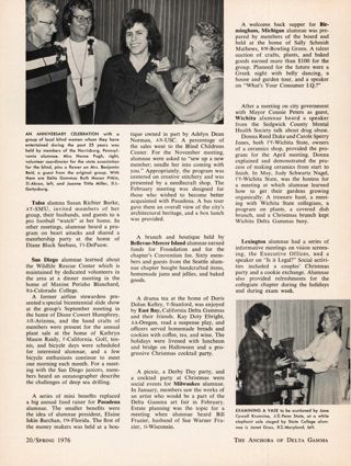 Alumnae Programs: Meeting the Needs, Continued