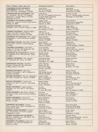 Rush Directory, Continued