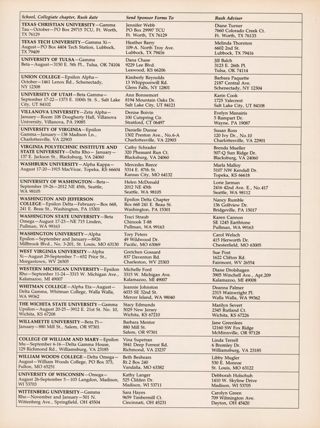Rush Directory, Continued