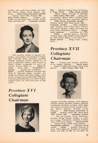 Wanted: Nominations for Council of Delta Gamma, Continued