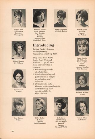 Delta Gamma Design for Giving: Introducing Twelve Senior Scholars...