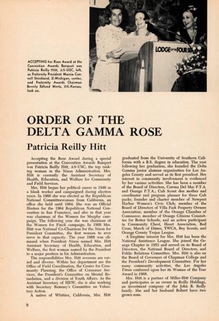 Order of the Delta Gamma Rose: Patricia Reilly Hitt