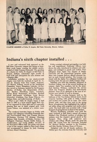 Indiana's Sixth Chapter Installed