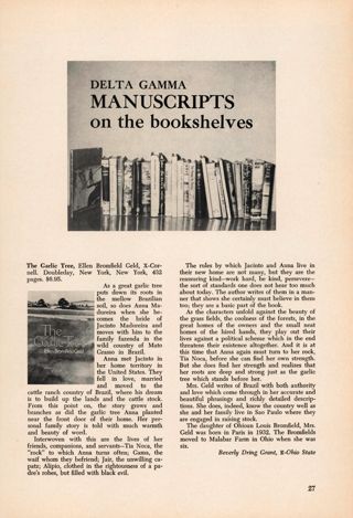 Delta Gamma Manuscripts on the Bookshelves