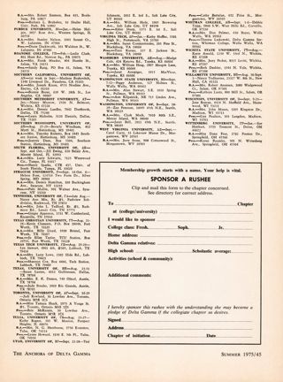 Collegiate Chapters, Continued