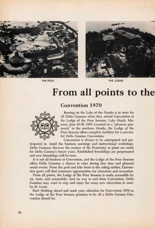 From all Points to the Lodge of the 4 Seasons: Convention 1970