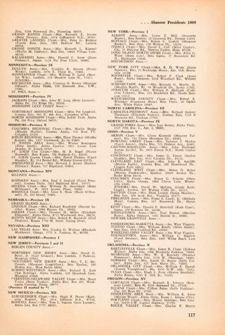 Alumnae Group Presidents, Fall 1968, Continued