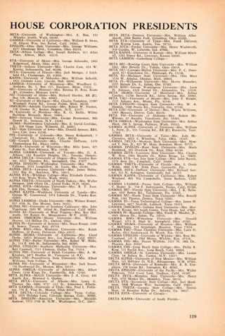 House Corporation Presidents, Fall 1968