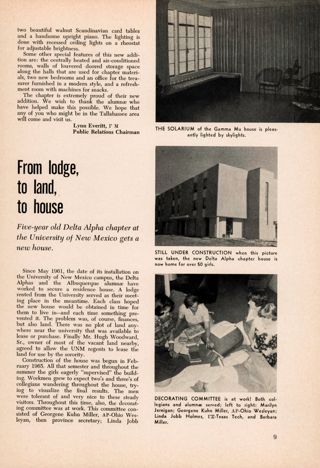 From Lodge, to Land, to House