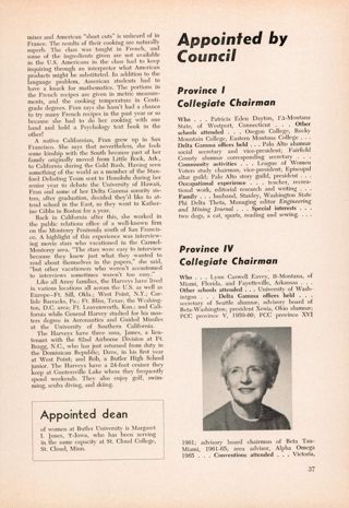 Appointed by Council: Province I Collegiate Chairman