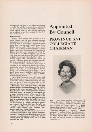 Appointed by Council Province XVI Collegiate Chairman