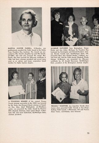 Avenues of Alumnae Service, Continued