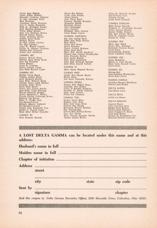 Have you Heard From ___ Lately, Continued