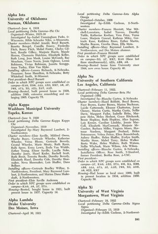 Fraternity Awards, Continued
