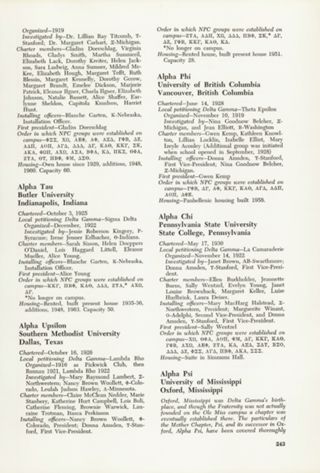 Fraternity Awards, Continued