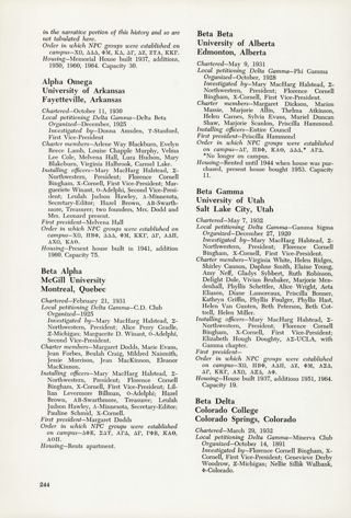 Fraternity Awards, Continued