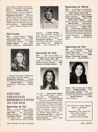 Elected Collegiate Representatives to Council