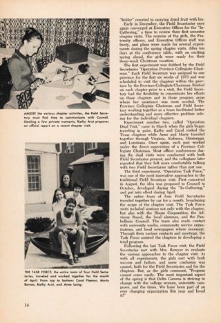 Field Secretaries - An Experimental Year, Continued