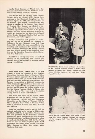 The Shield Award of Delta Gamma, Continued