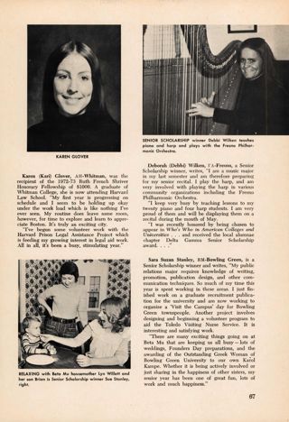 Comments from 1962 - 73 Fellowship and Scholarship Winners, Continued