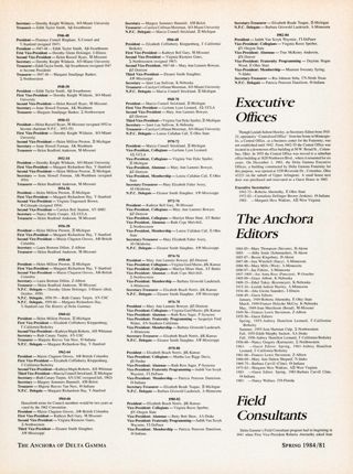 The Fraternity Government and Officers, Continued