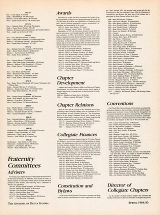 The Fraternity Government and Officers, Continued