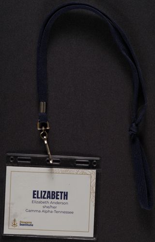 Elizabeth Anderson Dawson Institute Name Tag, April 19-21, 2024