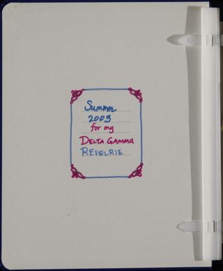 Heather Back Delta Gamma Scrapbook, Inside Front Cover
