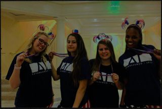 Natalee Jamerson and Three Unidentified Collegians at Fourth of July Event Photograph, c. 2018-2023