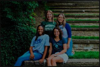 Natalee Jamerson and Three Unidentified on Stone Steps Photograph, c. 2018-2023