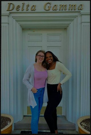 Natalee Jamerson and Unidentified in Front of Chapter House Photograph, c. 2018-2023