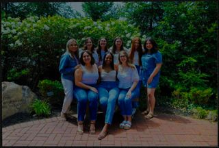Nine Eta Tau Chapter Members in Courtyard Photograph, c. 2018-2023