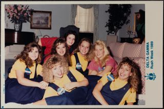 Seven Alpha Omega Chapter Members Photograph, August 1989