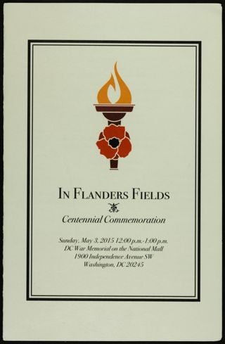 In Flanders Fields Centennial Commemoration Program, May 3, 2015