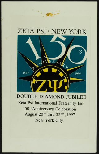 Zeta Psi Double Diamond Jubilee: 150th Anniversary Gala Celebration Program, August 23, 1997
