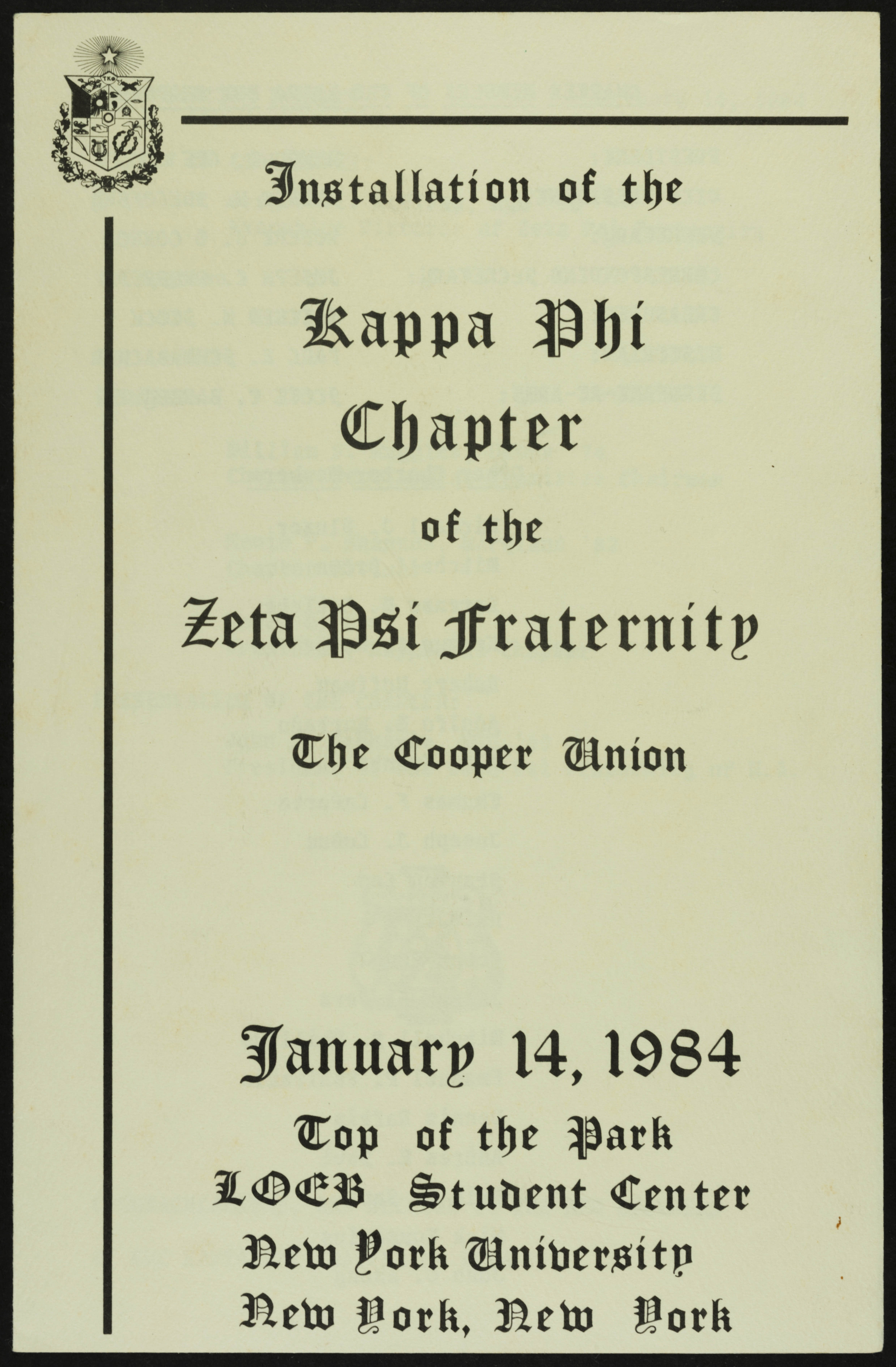 Kappa Phi Chapter Founded