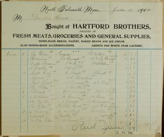 Flaneur House Receipt, June 11, 1904