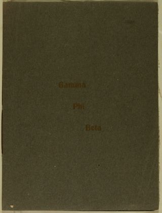 The Annual Initiation of Delta of Gamma Phi Beta Program, November 8, 1902