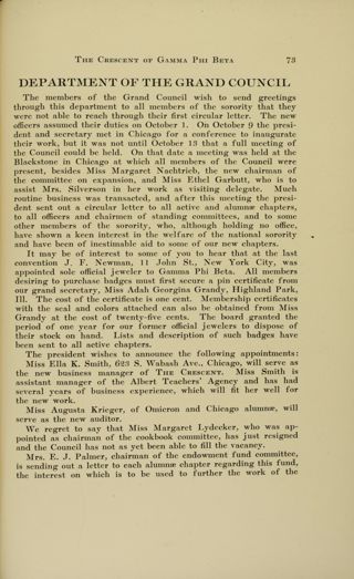 Department of the Grand Council, January 1916