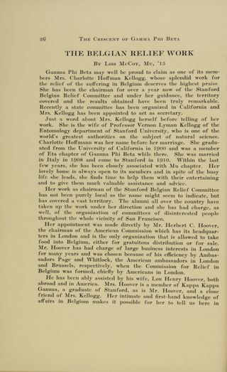 The Belgian Relief Work, January 1916