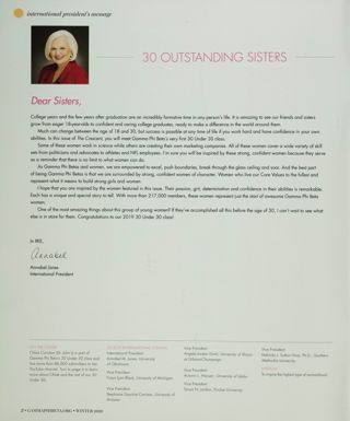 International President's Message: 30 Outstanding Sisters