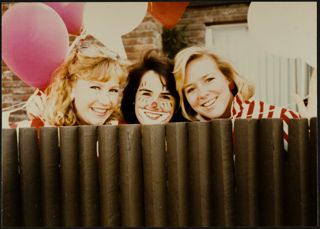 Merlino, Blumin, and Nash Getting Ready for Carnival Day Photograph, 1985