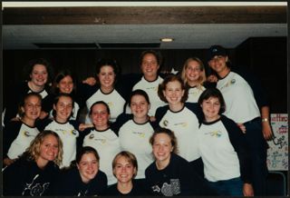 Alpha Nu Chapter Members on Informal Bid Night Photograph, 2000