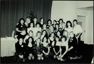 Epsilon Omicron Chapter New Initiates Installation Banquet Photograph, February 10, 1990